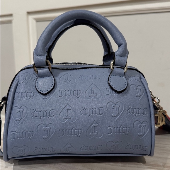 Juicy Couture Bag Blue Semi Charmed Logo Small Crossbody - Picture 7 of 17
